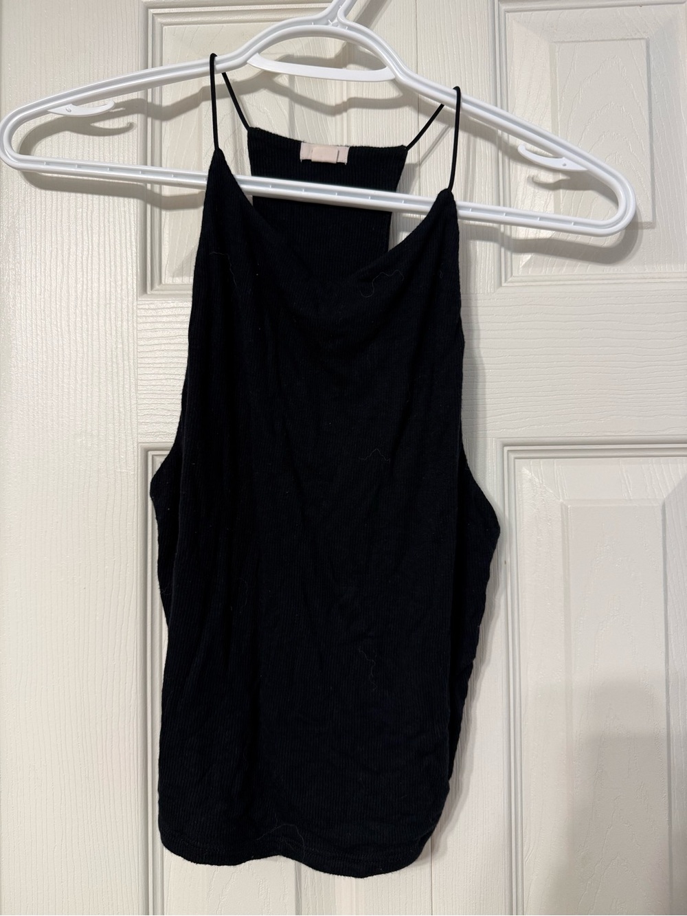 Garage Black Ribbed Spaghetti Strap Camisole
